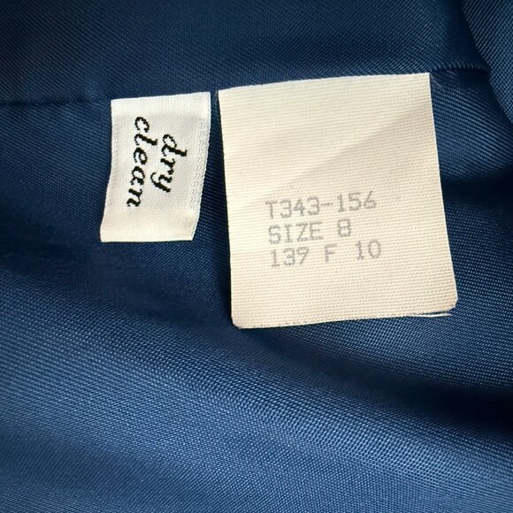 Vintage Women's 8 Pendleton 2 Button Blazer Jacket 100% Wool Lined Navy Blue - Picture 9 of 12